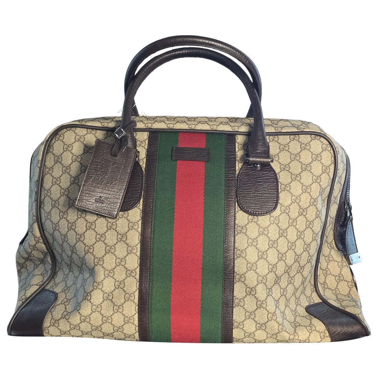 Leather travel bag
