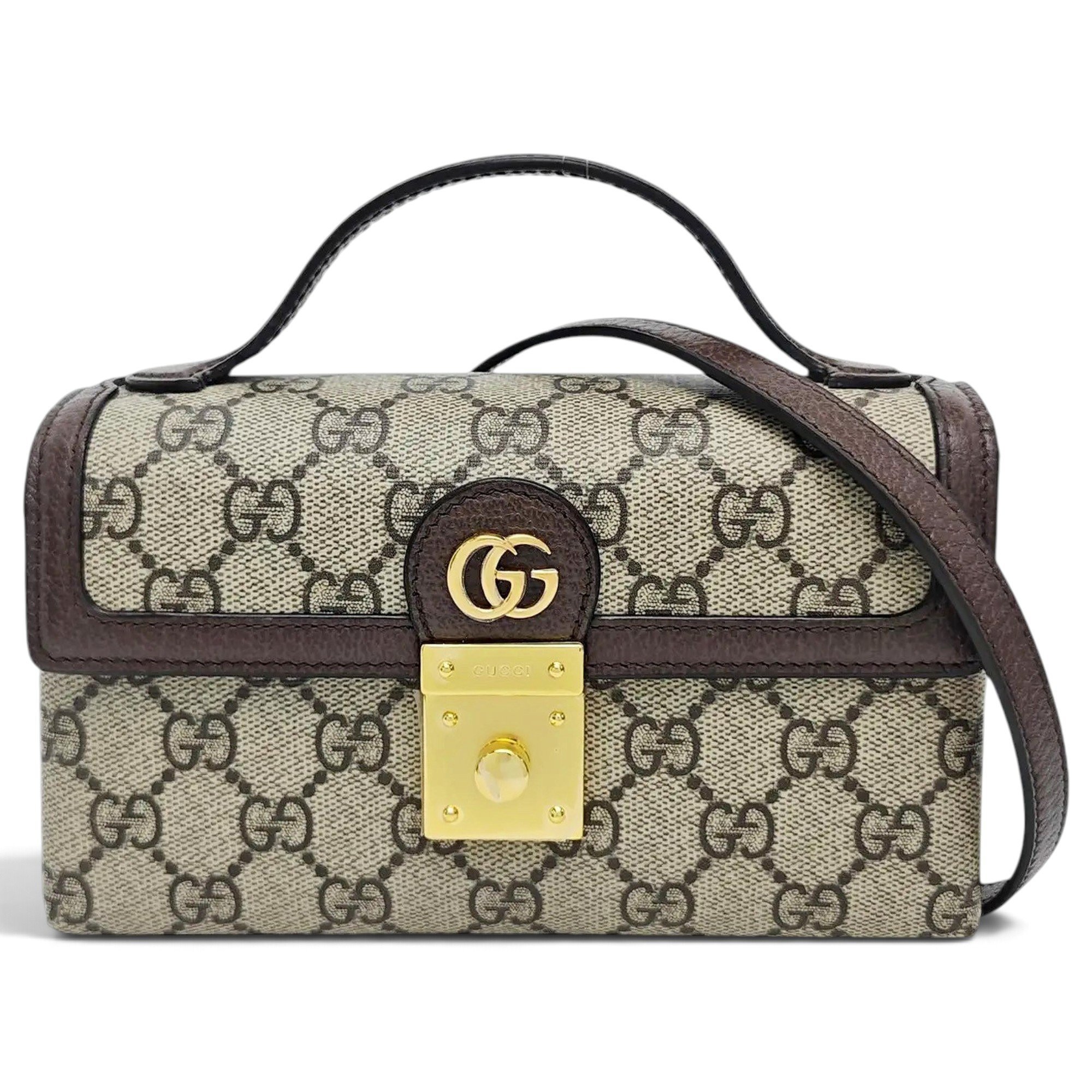 Ophidia Flap Top Handle leather handbag