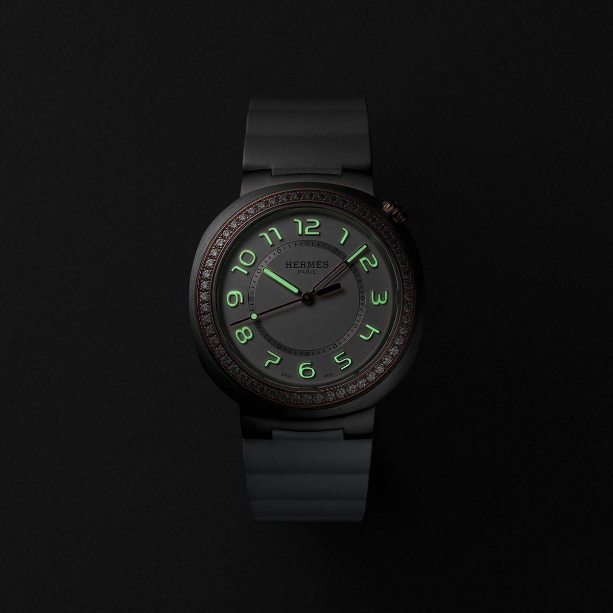 Sans Coloris Hermès Cut Watch, Large Model, 36 mm