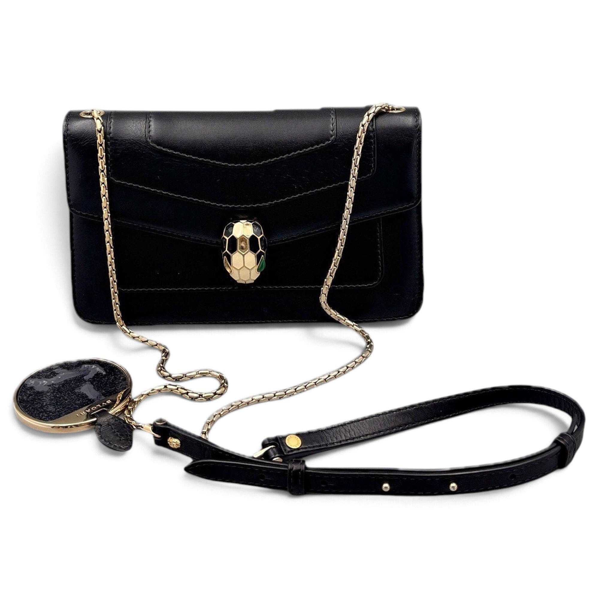 Serpenti leather handbag