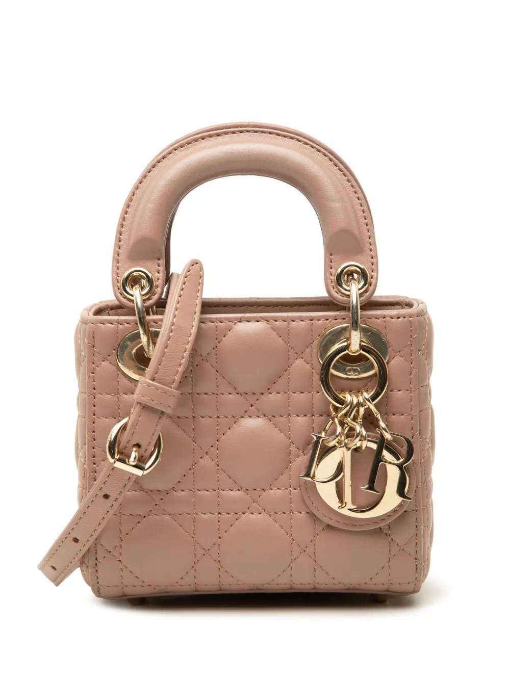 Dior 2020 Mini Lambskin Cannage Lady Dior satchel