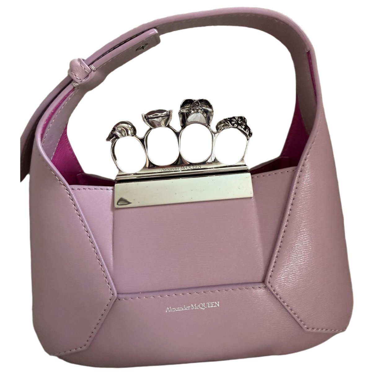 Alexander McQueen Knuckle leather handbag