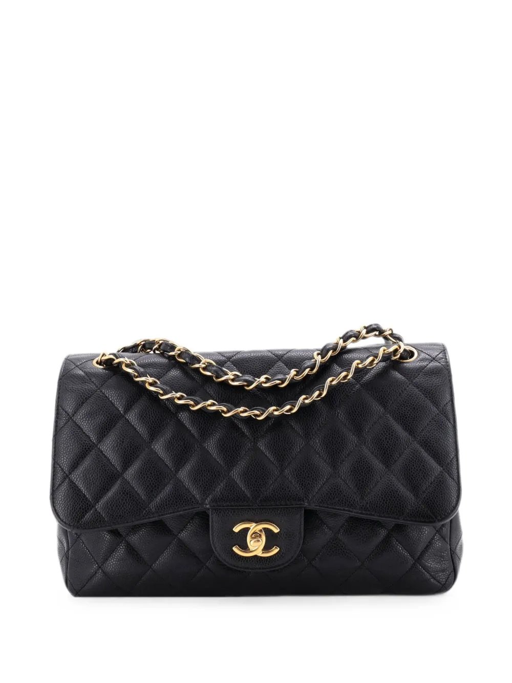 Classic Double Flap Bag Quilted Caviar Jumbo shoulder bag
