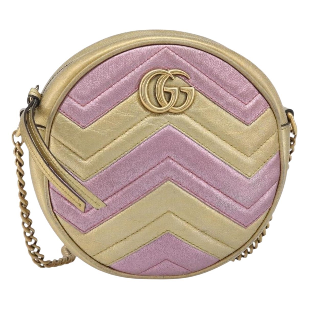GG Marmont Round leather handbag