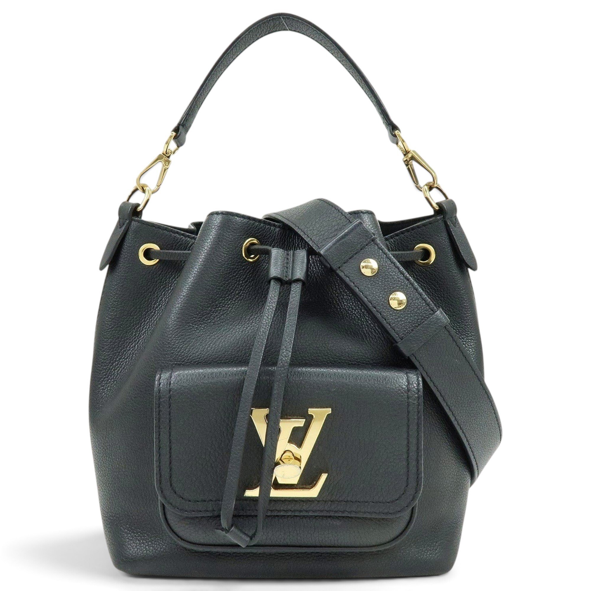 Louis Vuitton Lockme Bucket leather bag