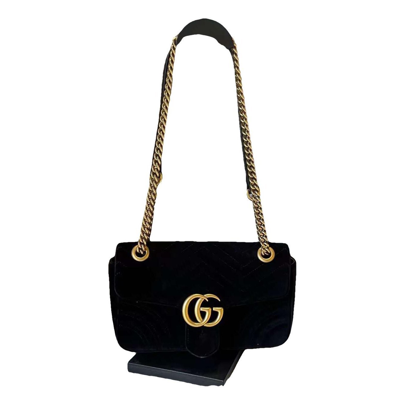 GG Marmont Flap velvet handbag