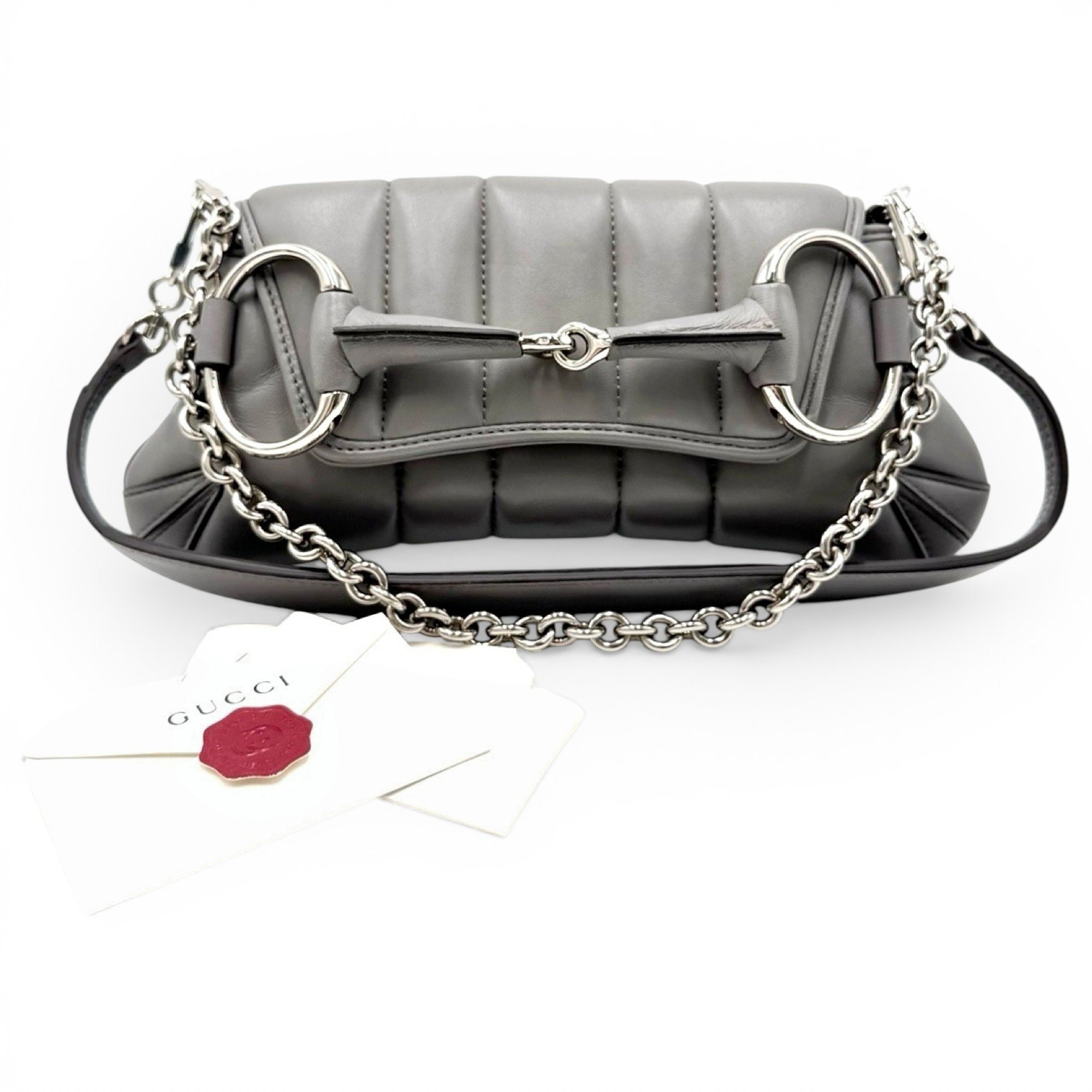 Horsebit Chain leather handbag