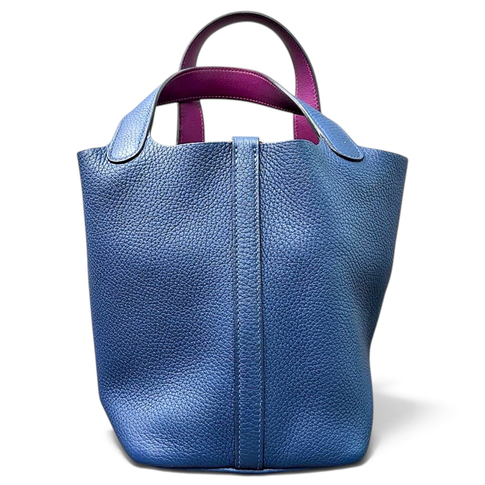 Picotin leather tote