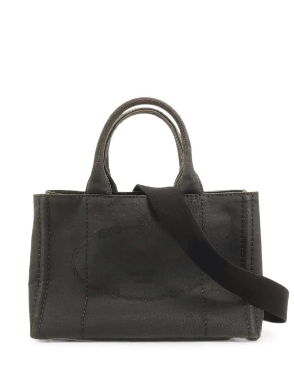 logo-print tote bag