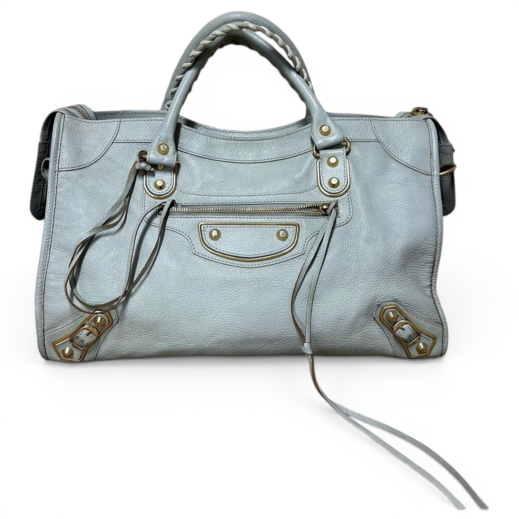 Classic Metalic leather handbag