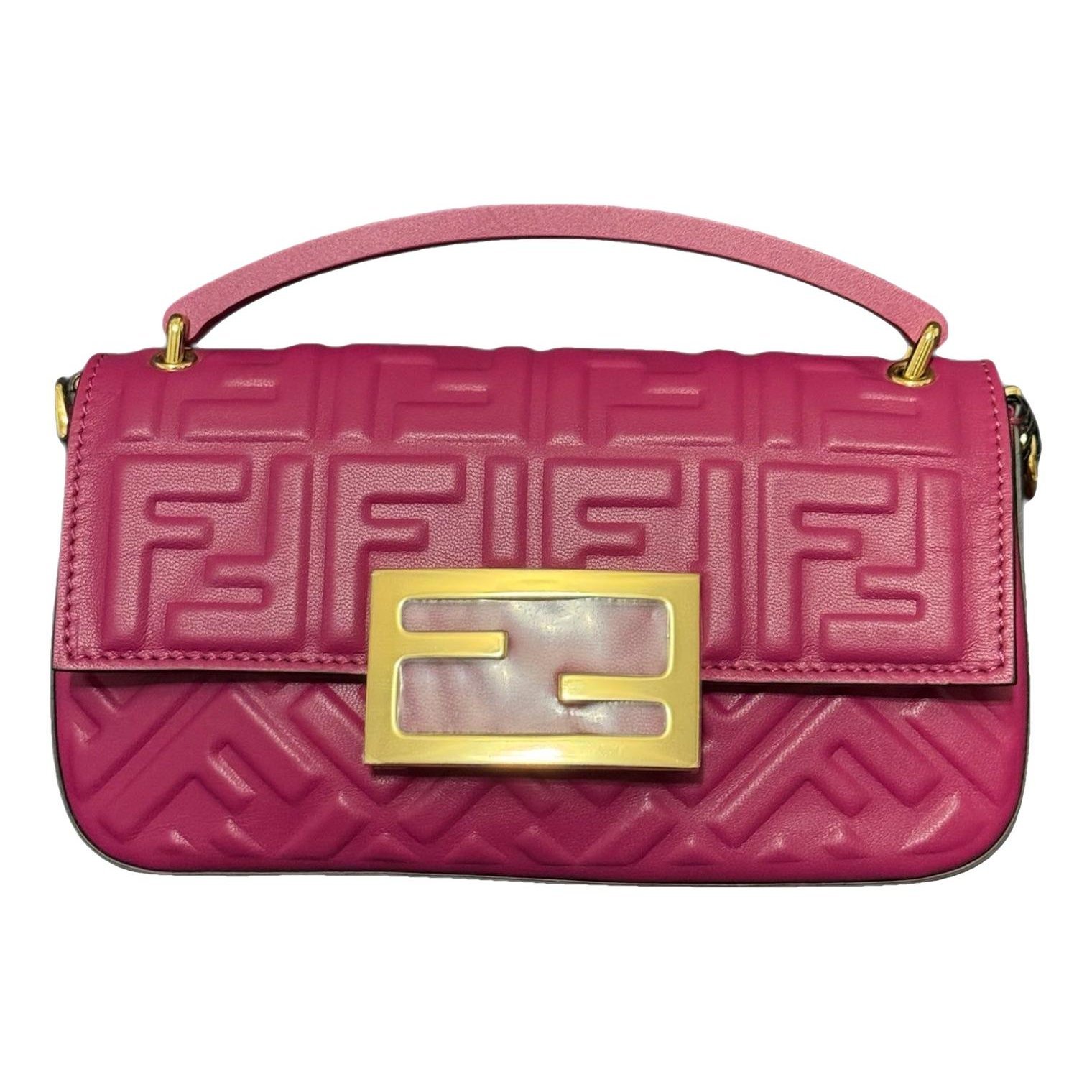 Baguette leather clutch bag