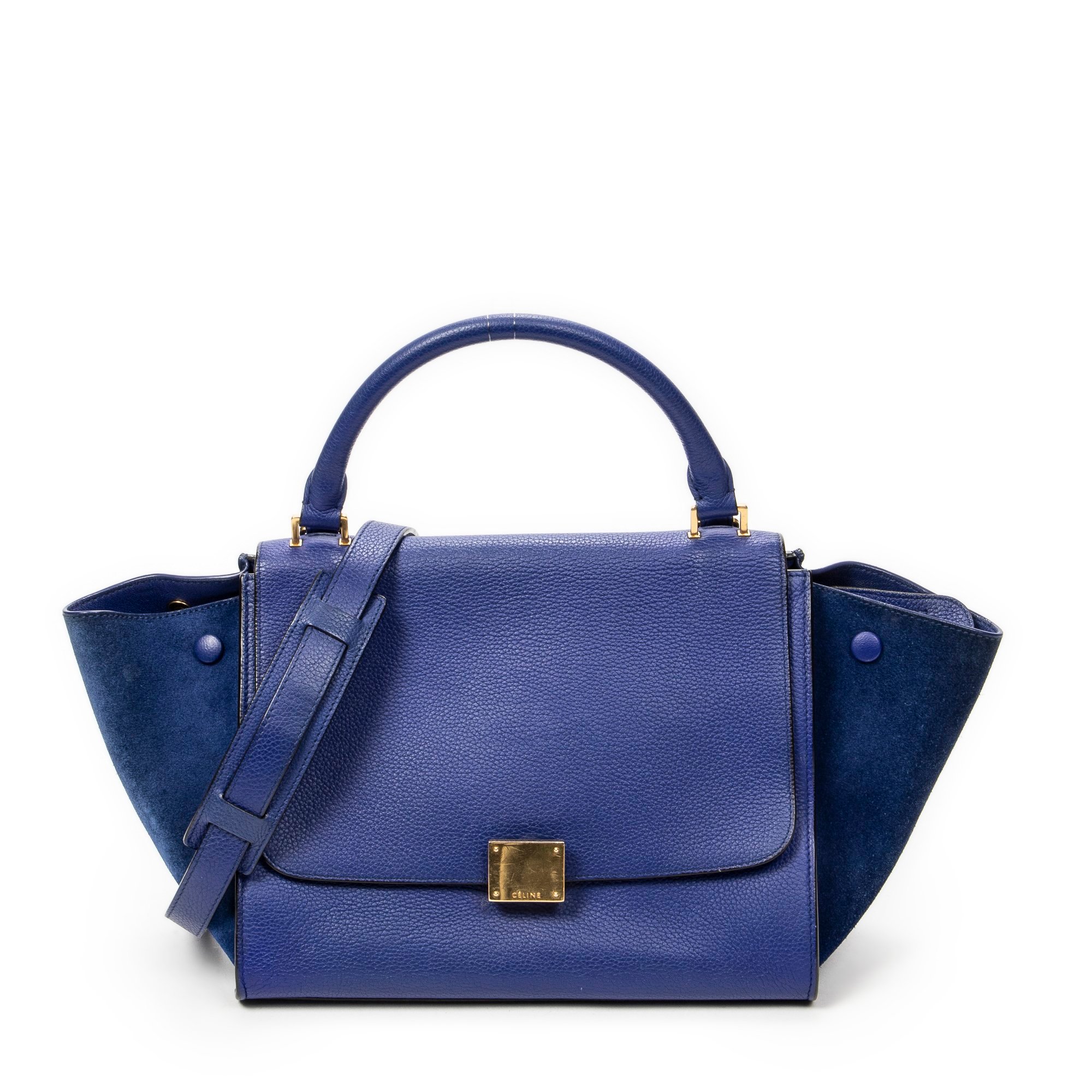 Trapèze leather handbag