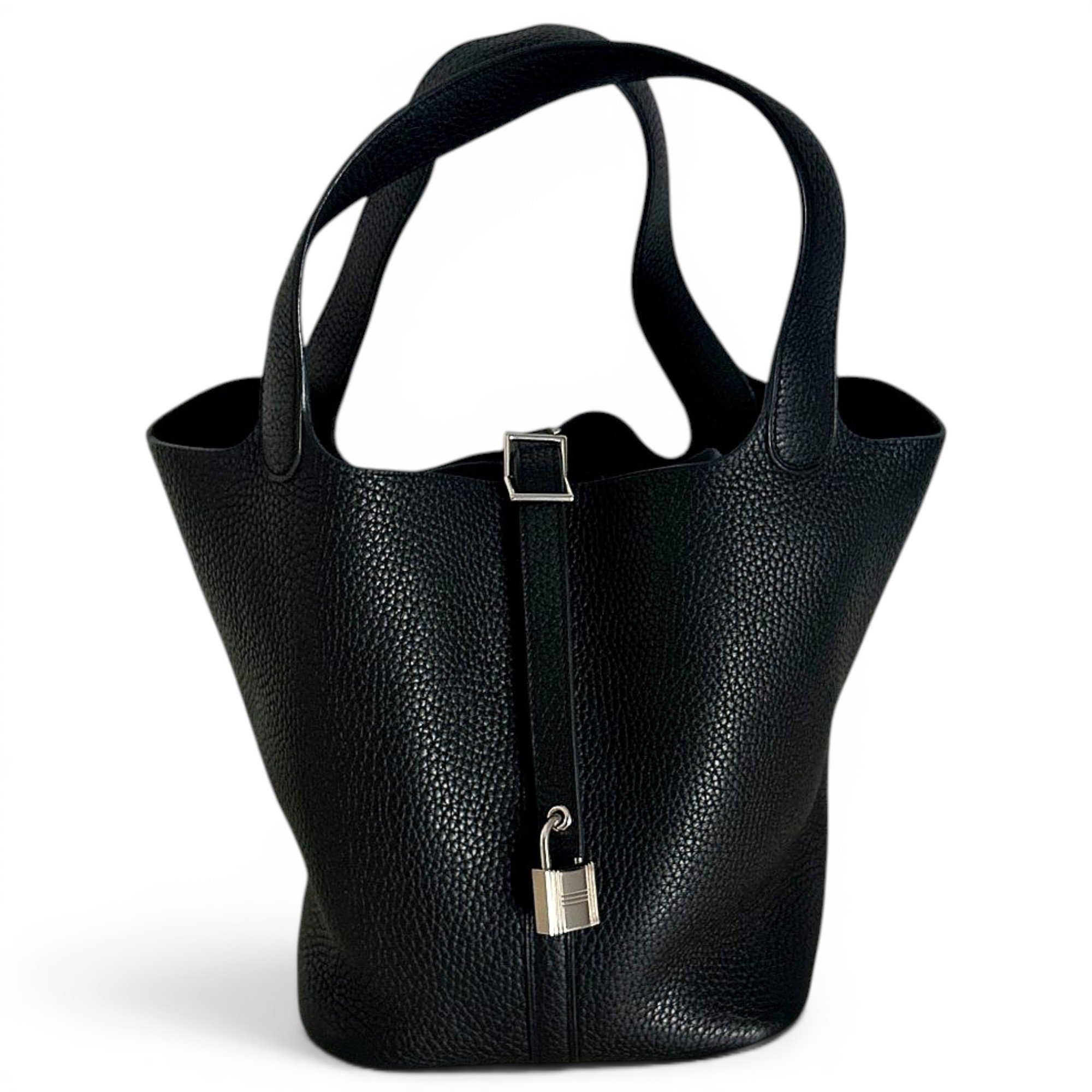 Picotin leather tote