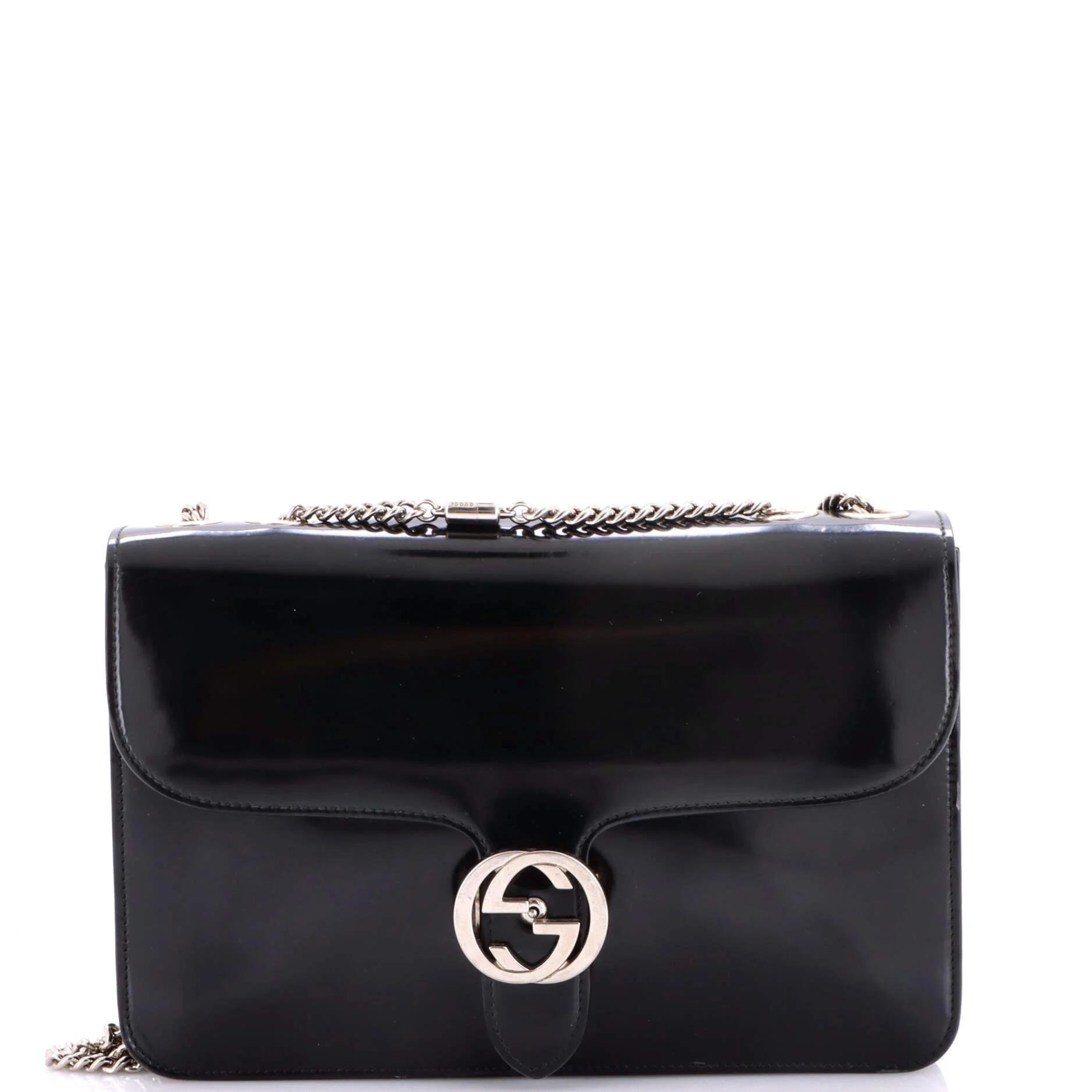 Patent leather handbag