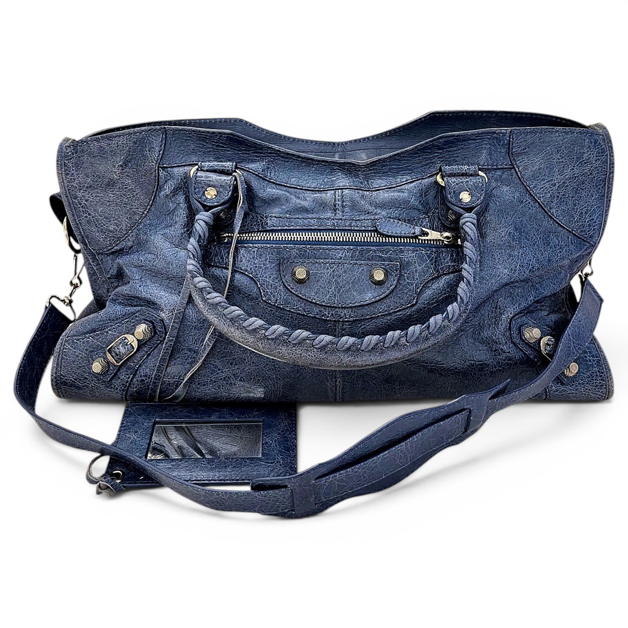 City leather handbag