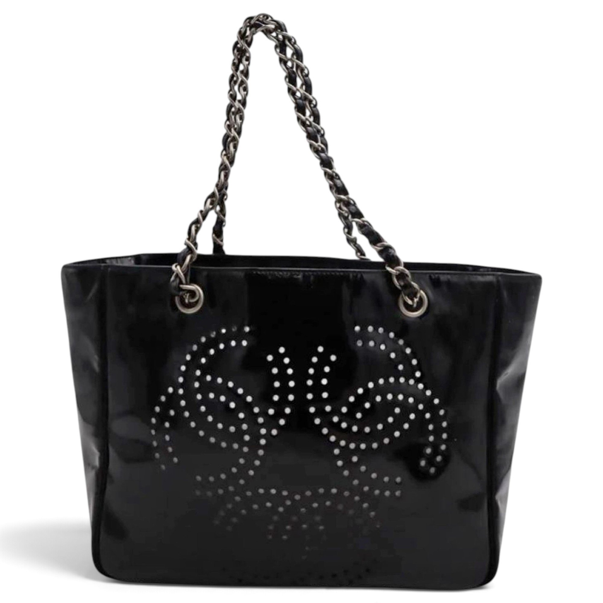 Patent leather tote