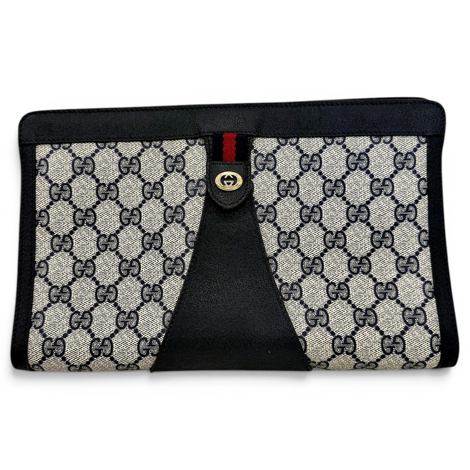 Leather clutch bag