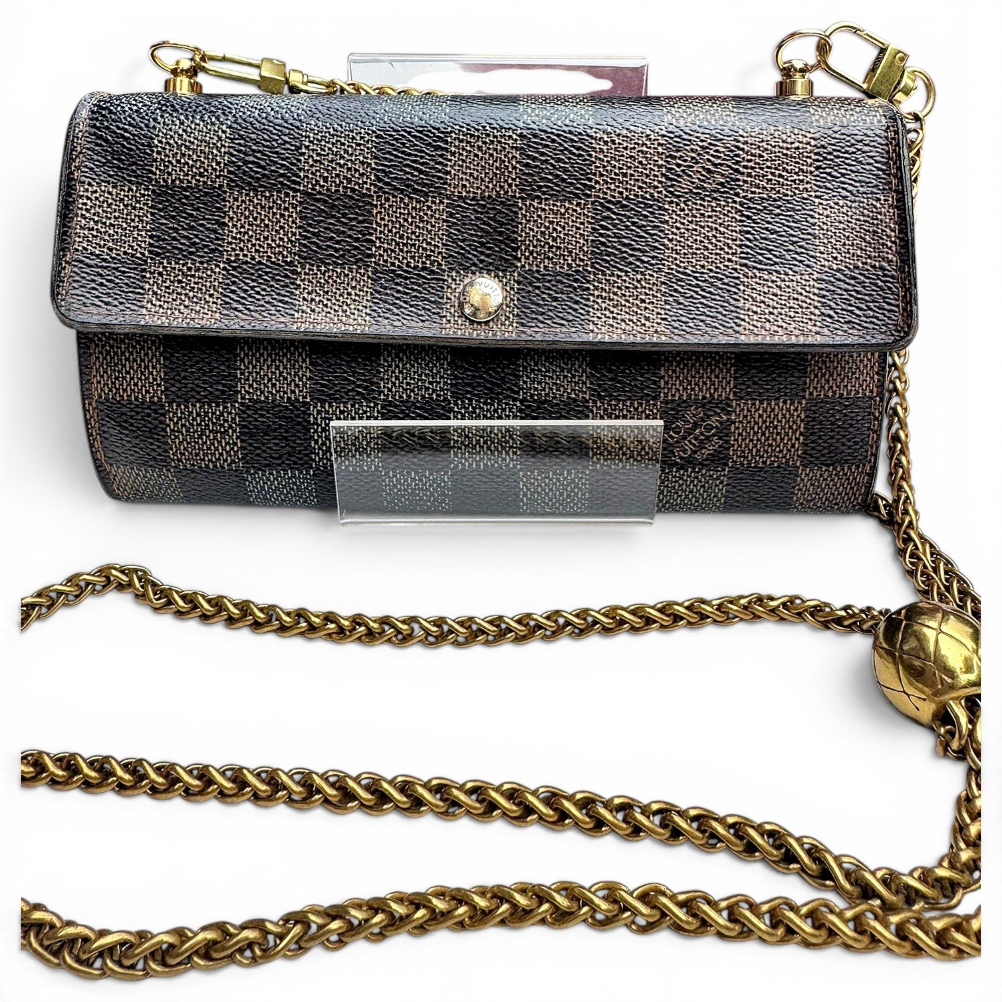 Leather clutch bag