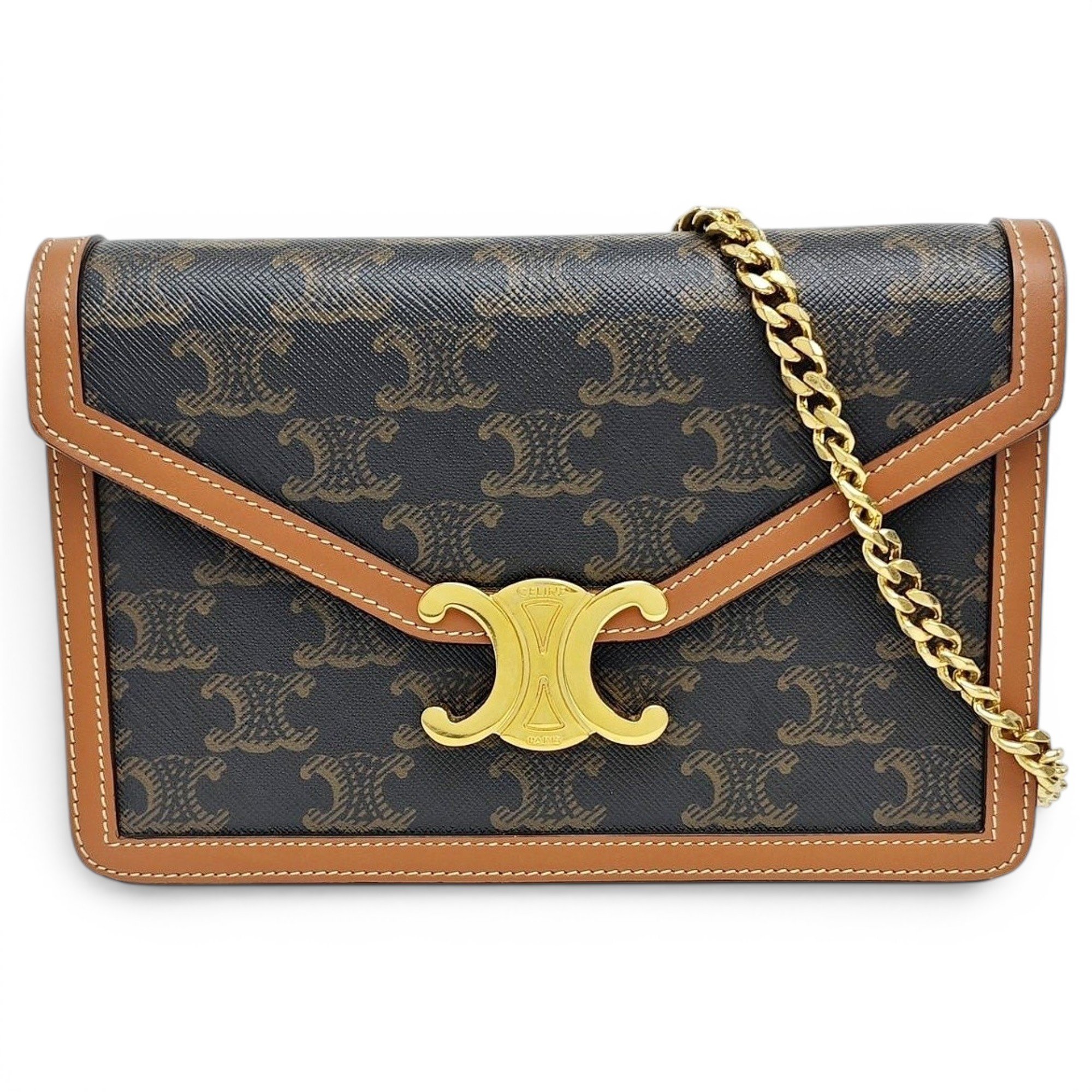 Wallet On Chain Margo leather handbag