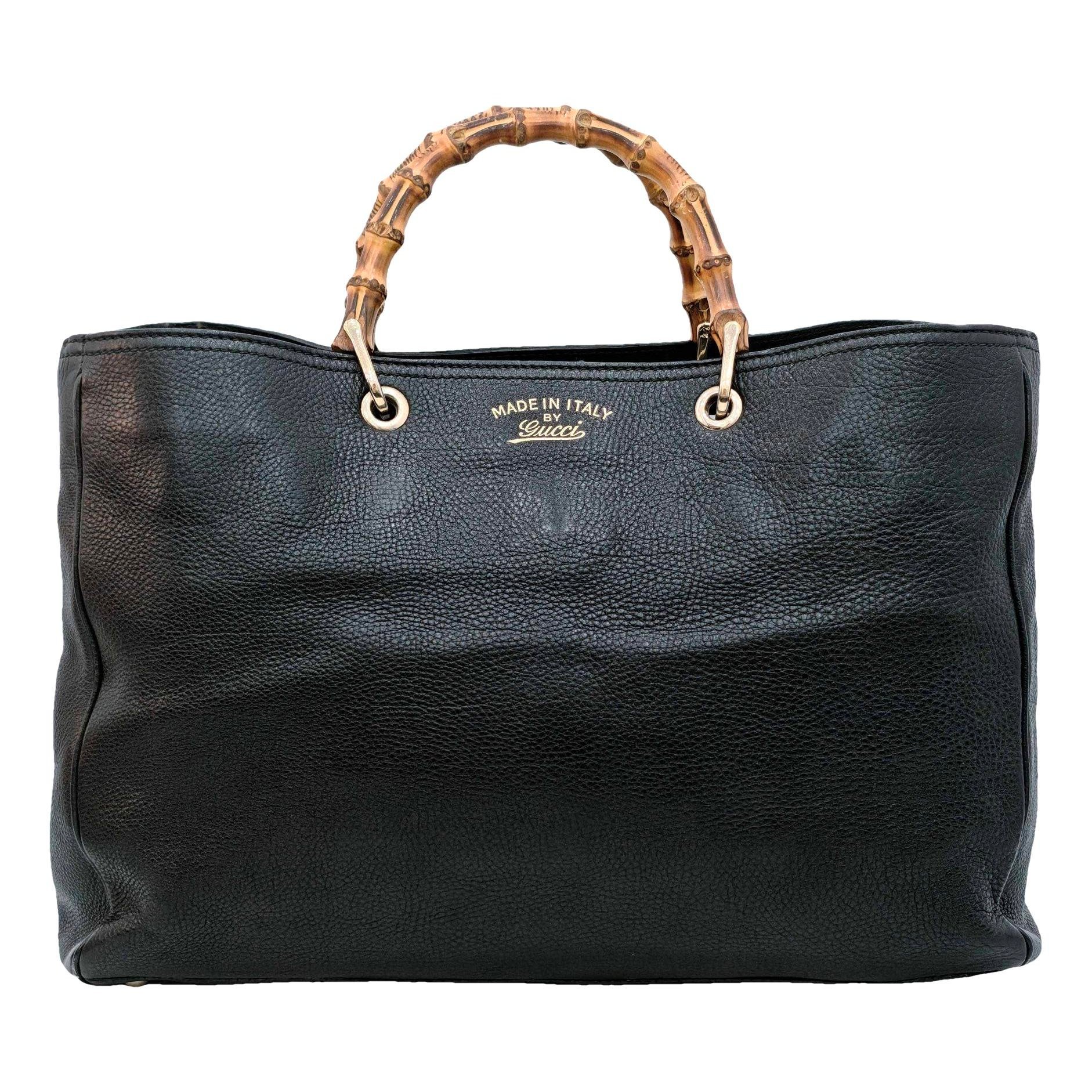 Bamboo Shopper leather tote