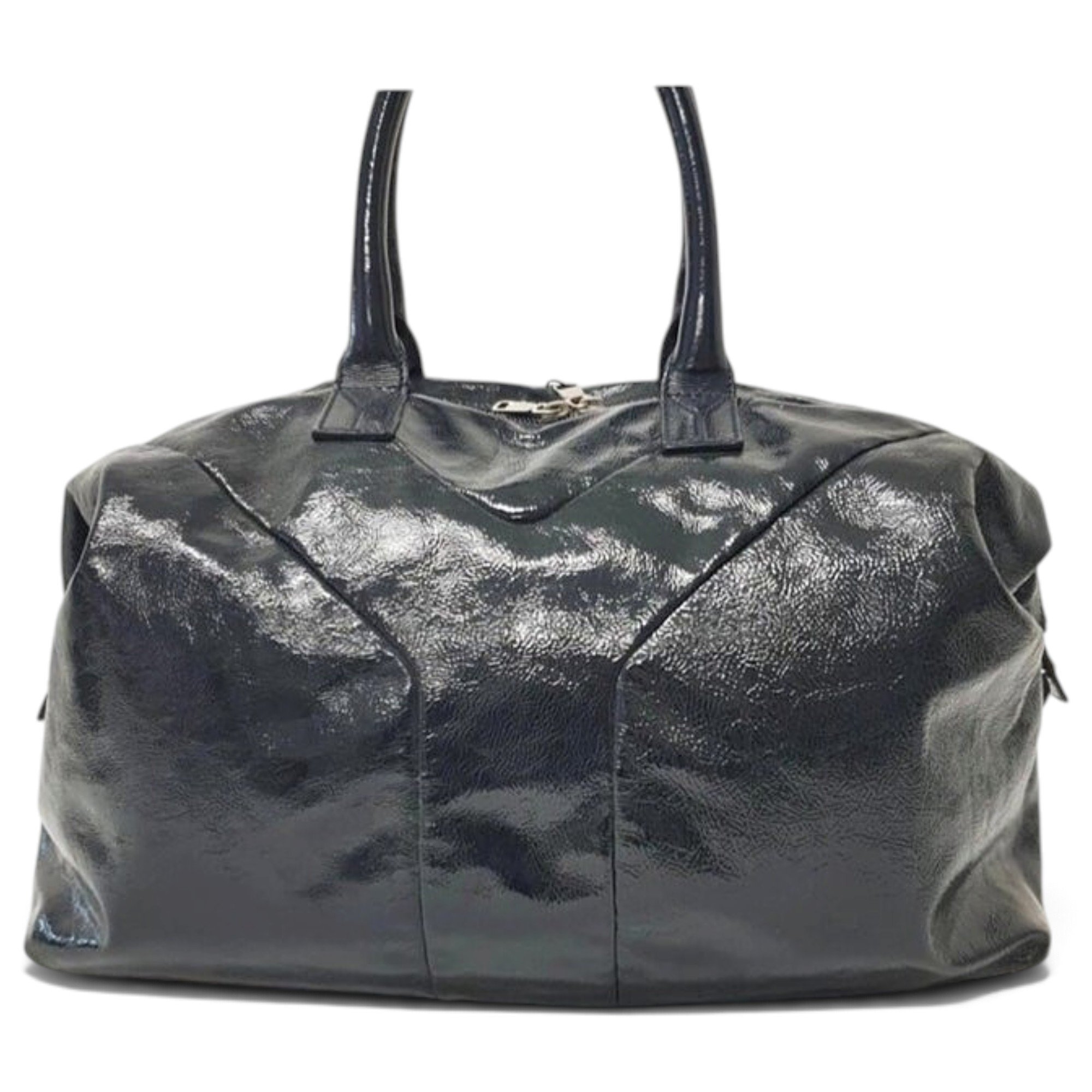 Patent leather satchel