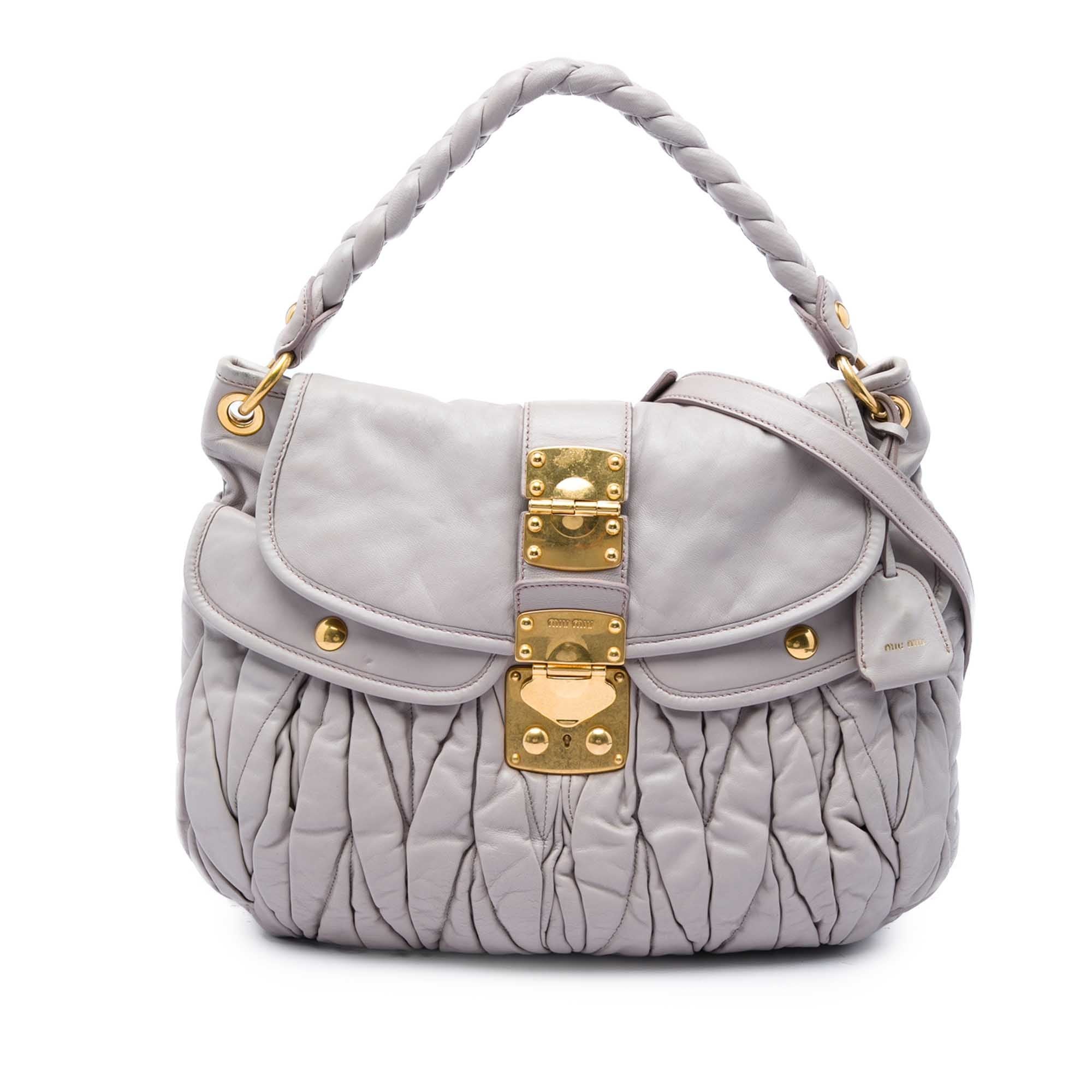 Matelassé leather handbag