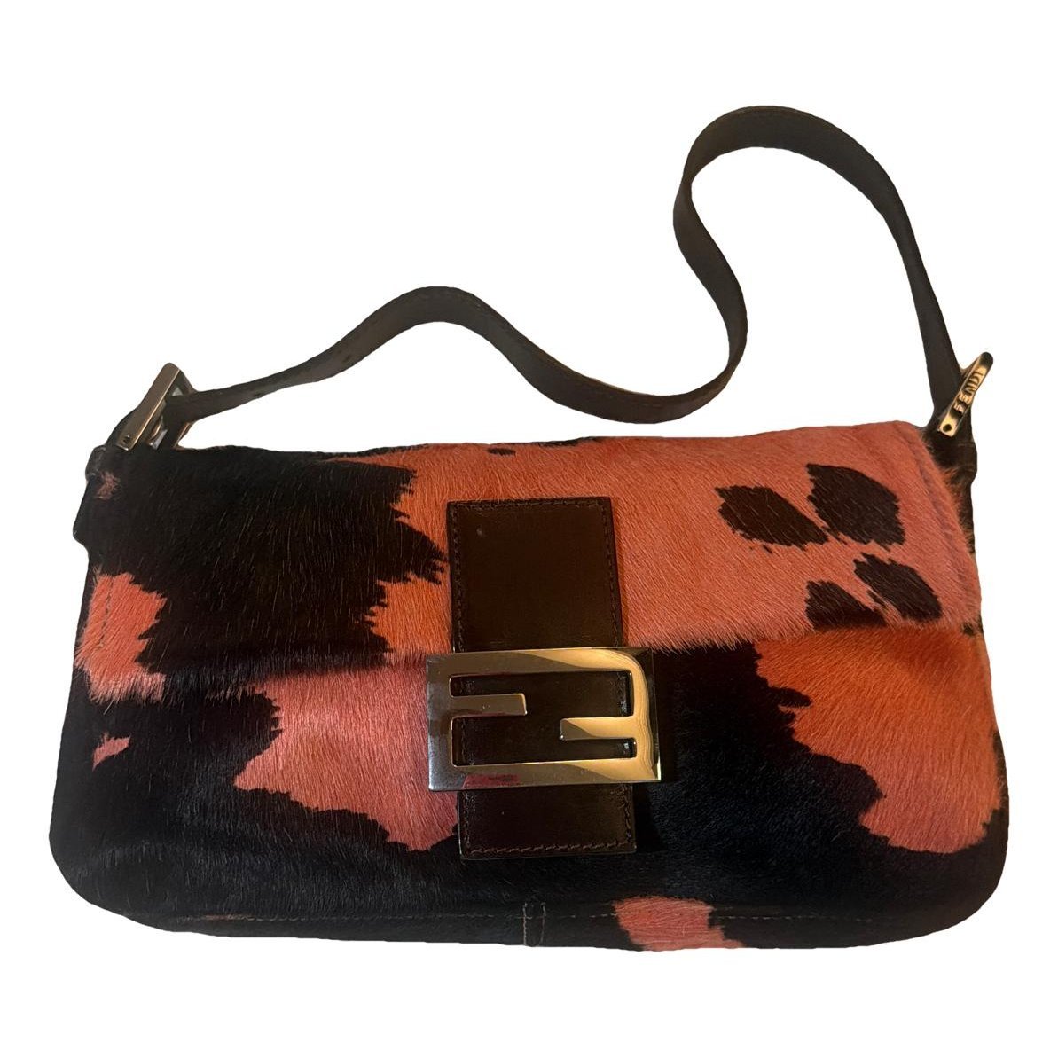 Baguette pony-style calfskin handbag