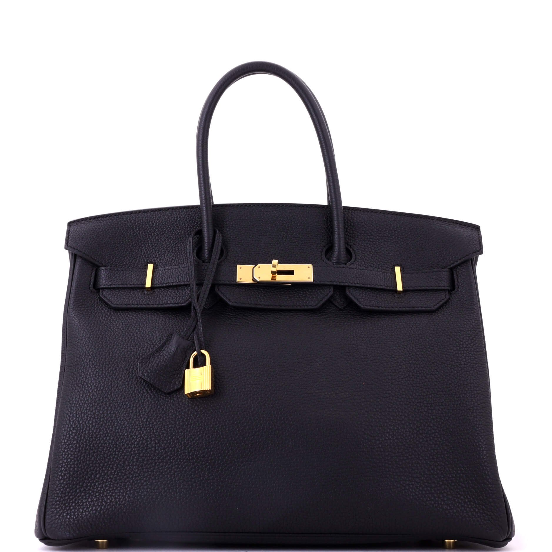 Birkin Handbag Noir Togo with Gold Hardware 35