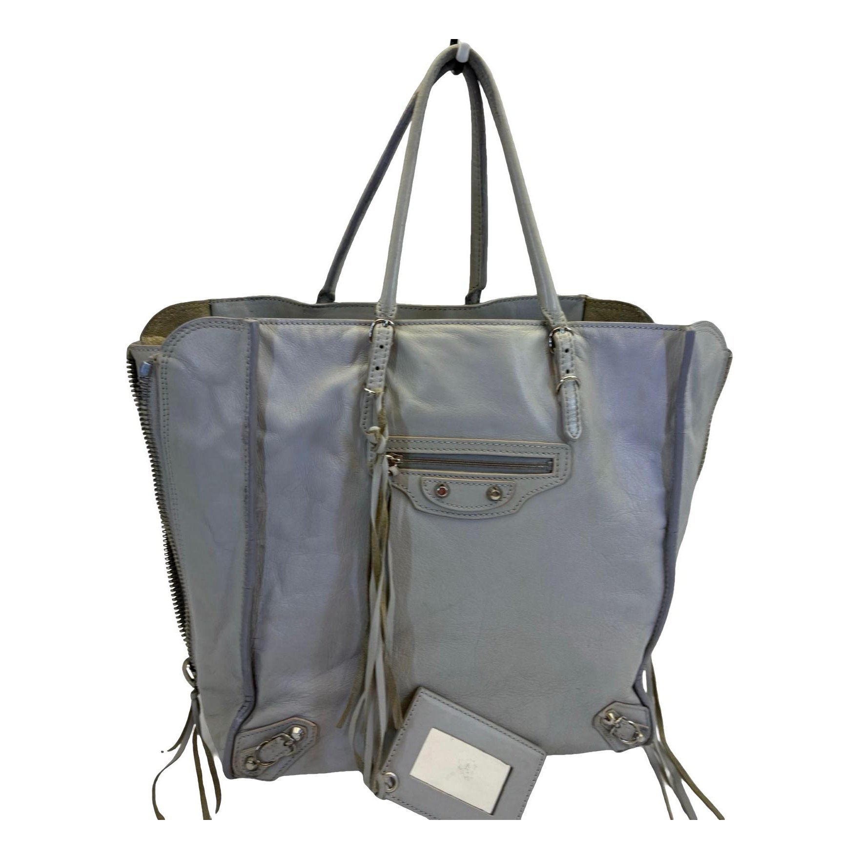 City leather tote