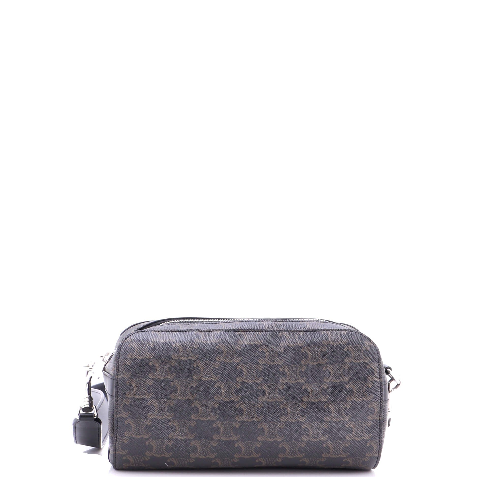 Celine Roller Messenger Bag Triomphe Coated Canvas Medium