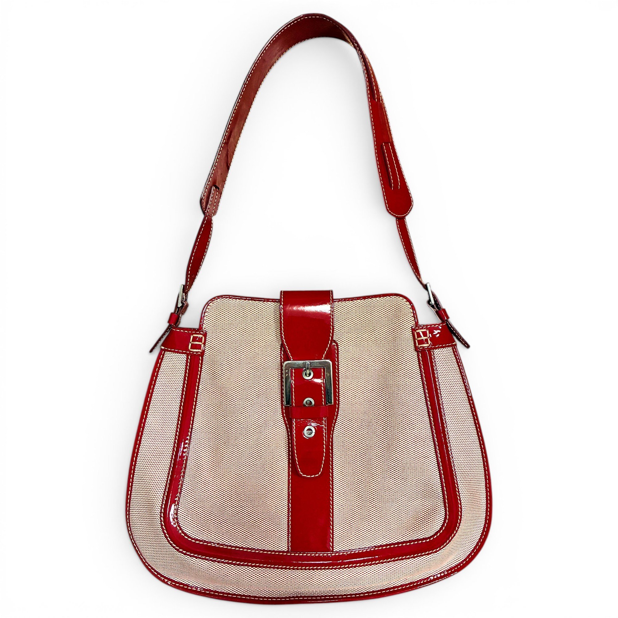 Patent leather handbag