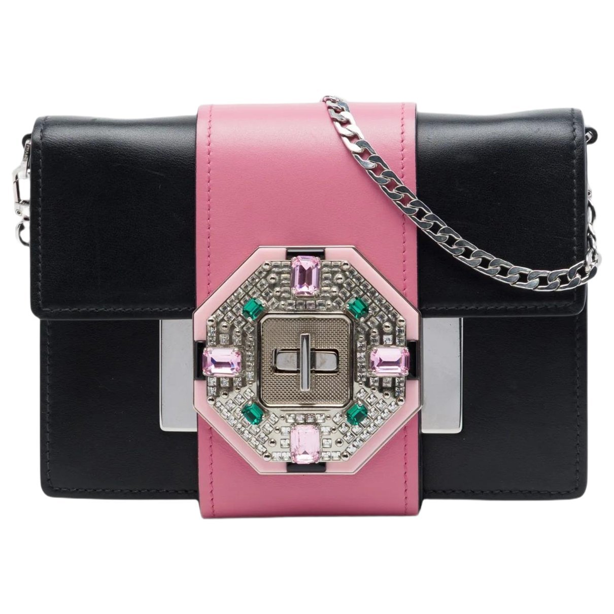 Ribbon leather bag