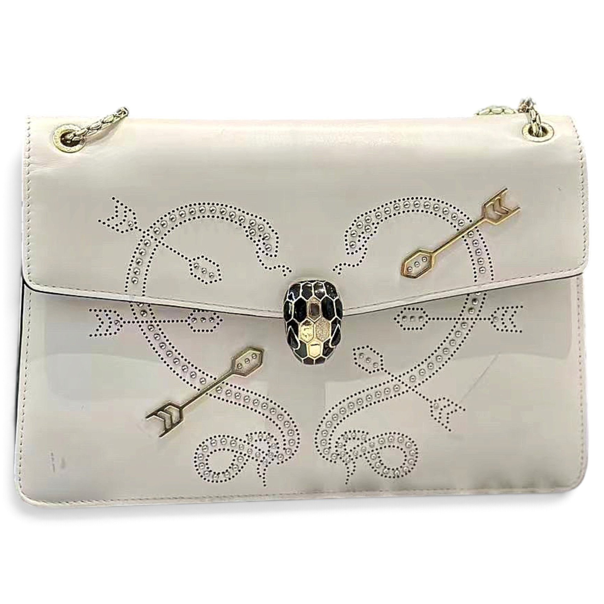 Serpenti leather handbag