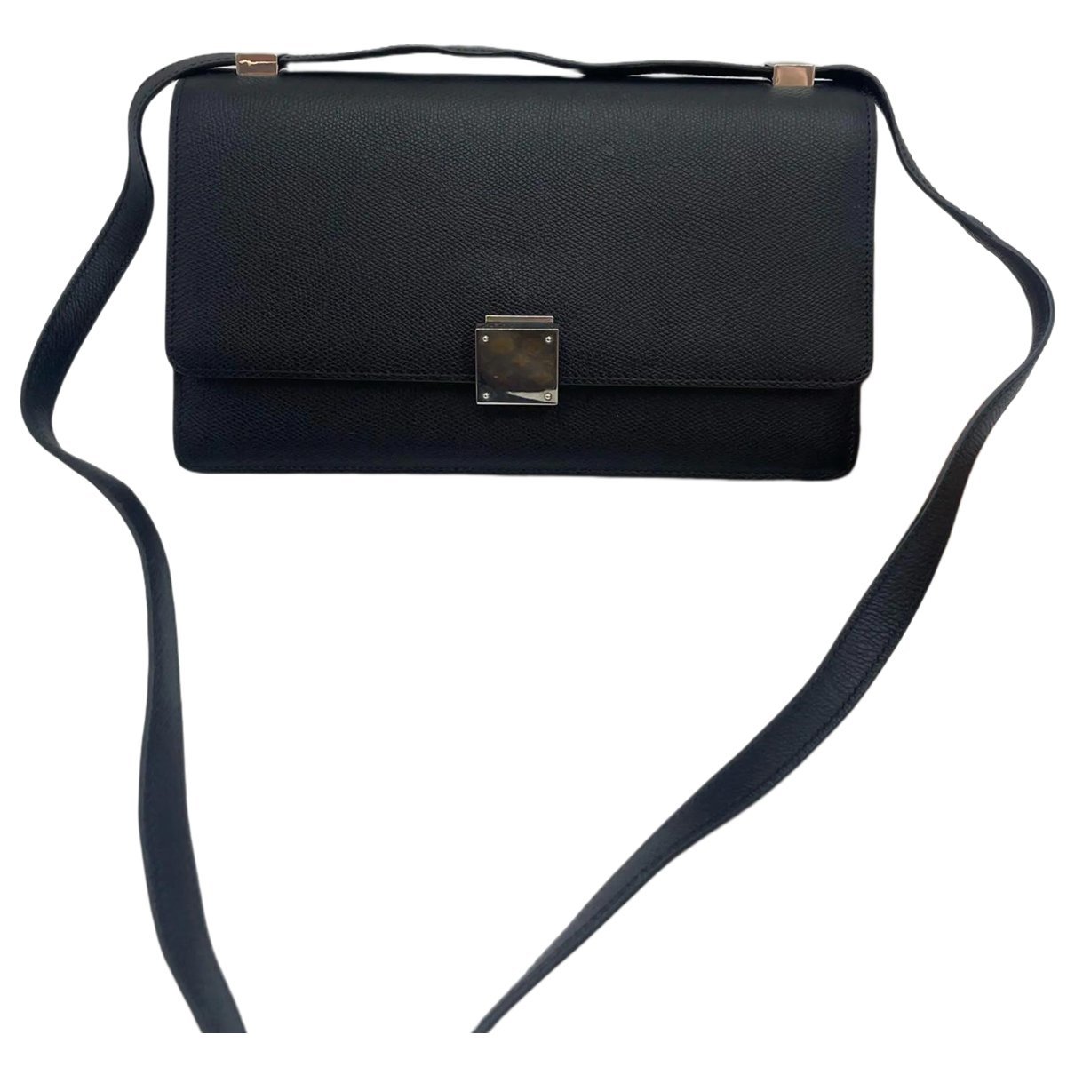 Case flap leather handbag