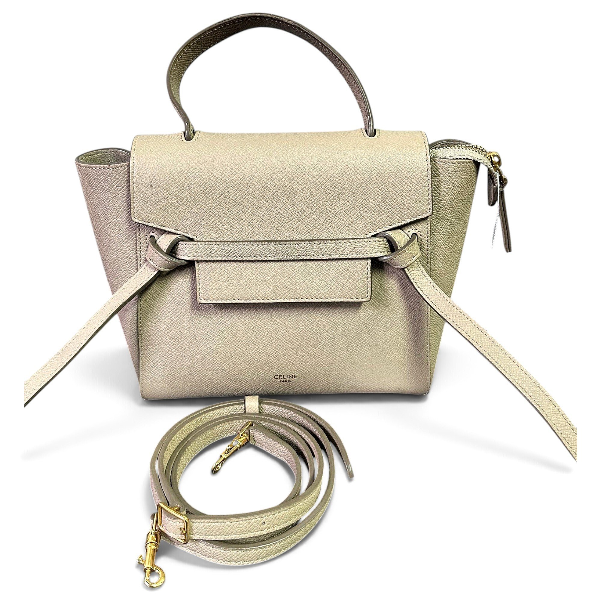 Belt leather handbag