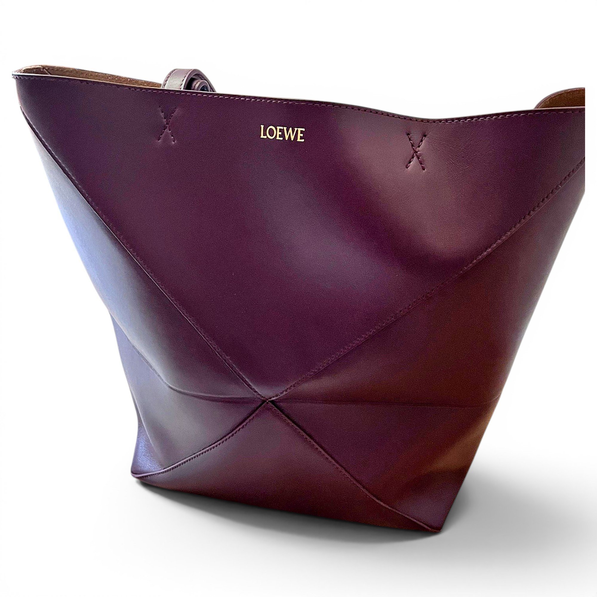 Puzzle Fold leather tote