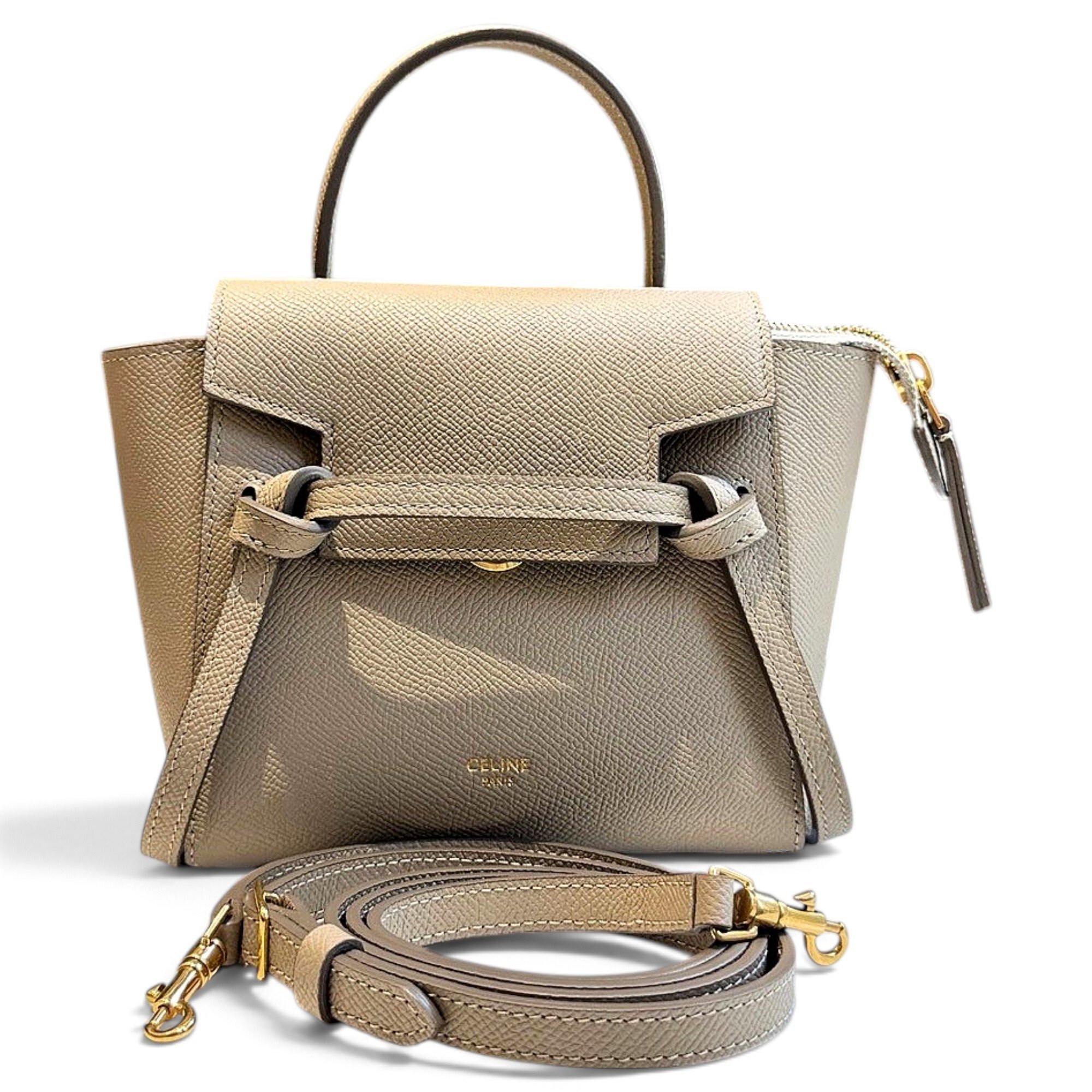Belt leather handbag