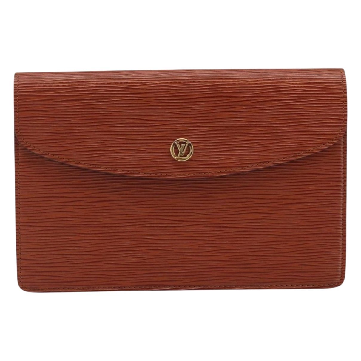 Leather clutch bag