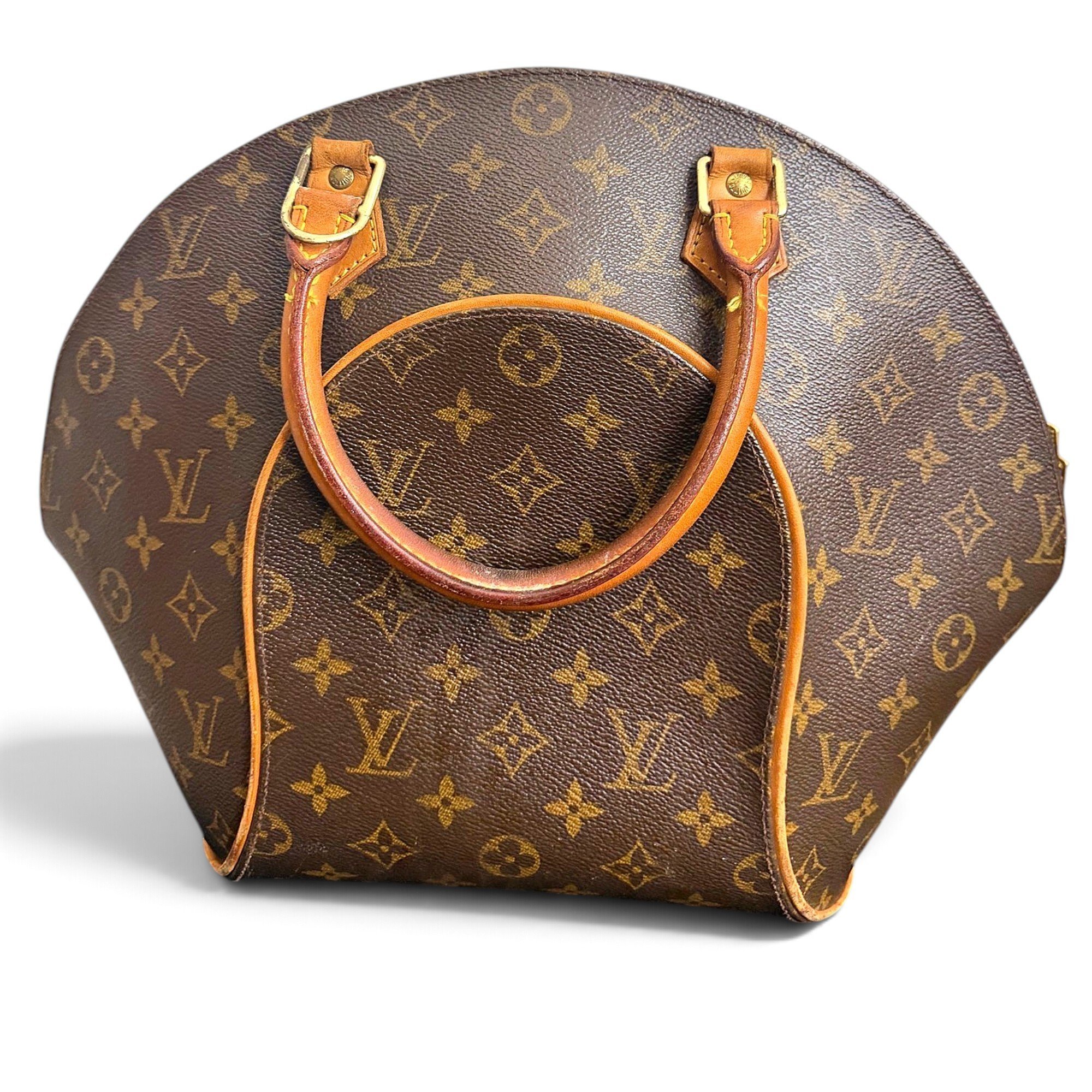 Ellipse leather handbag