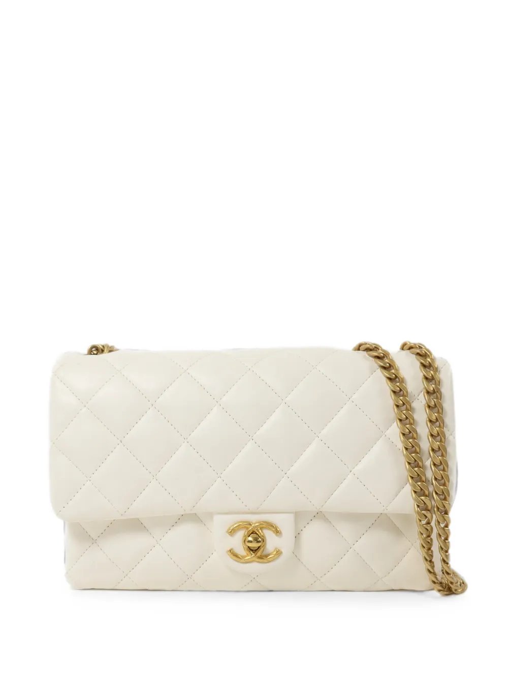 quilted CC turn-lock shoulder bag