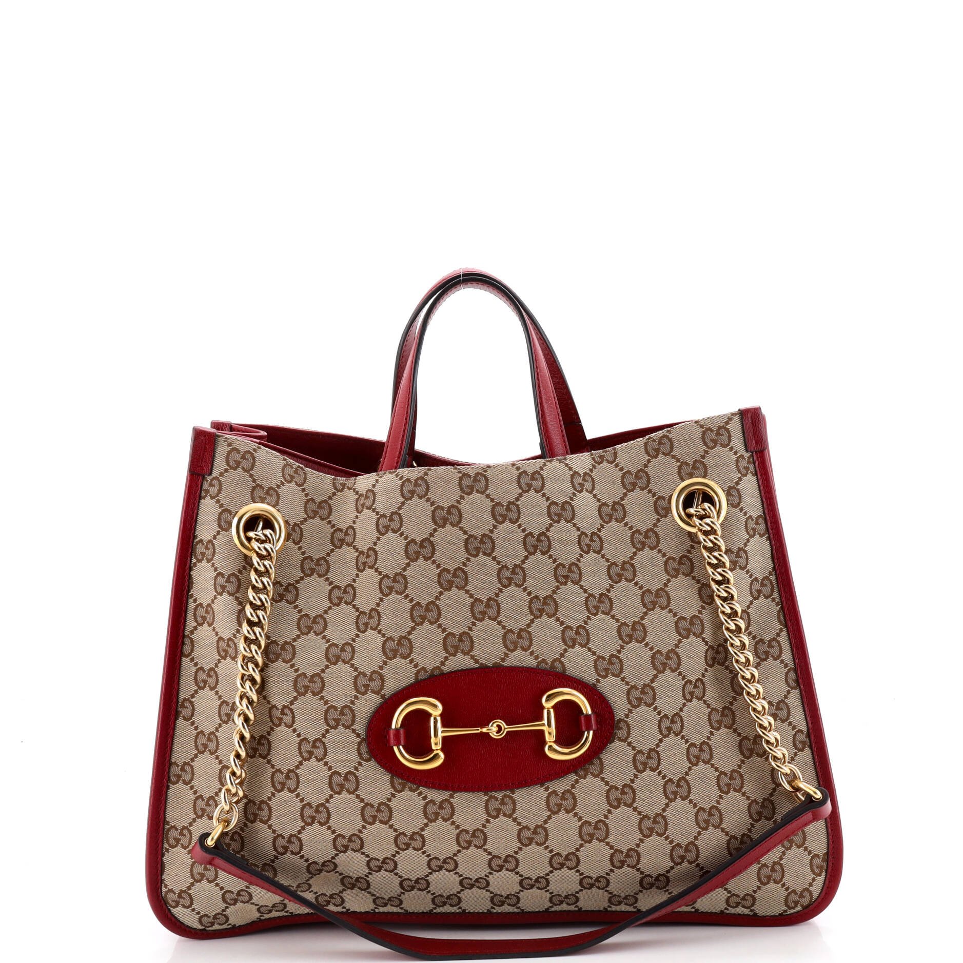 Horsebit 1955 Chain Tote GG Canvas with Leather Medium