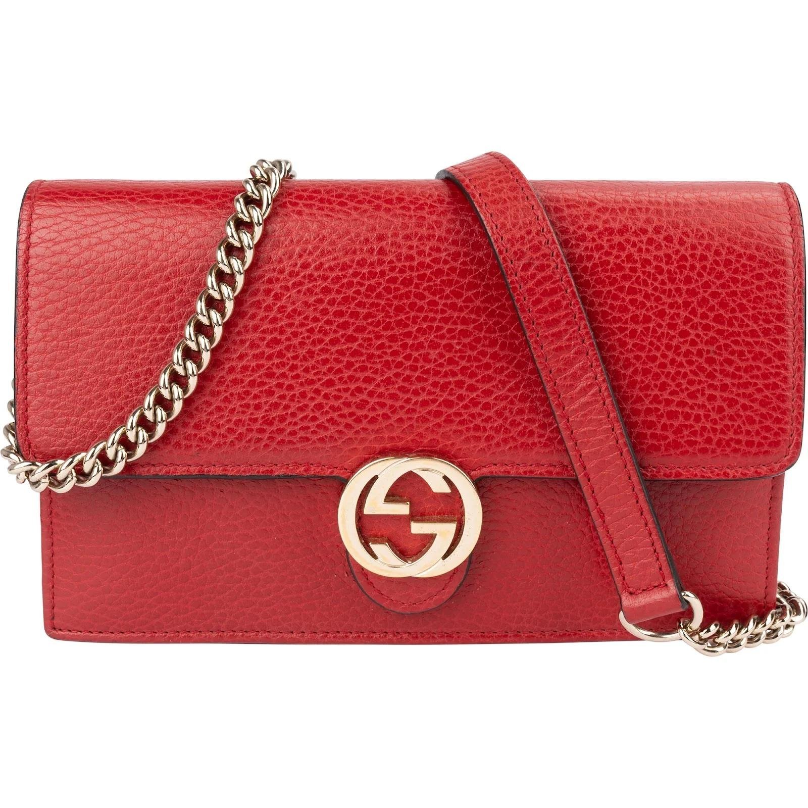Interlocking leather crossbody bag