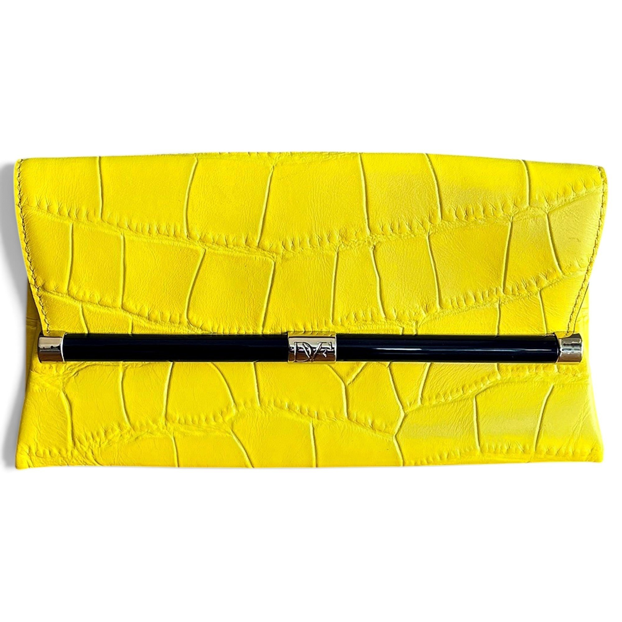 Leather clutch bag