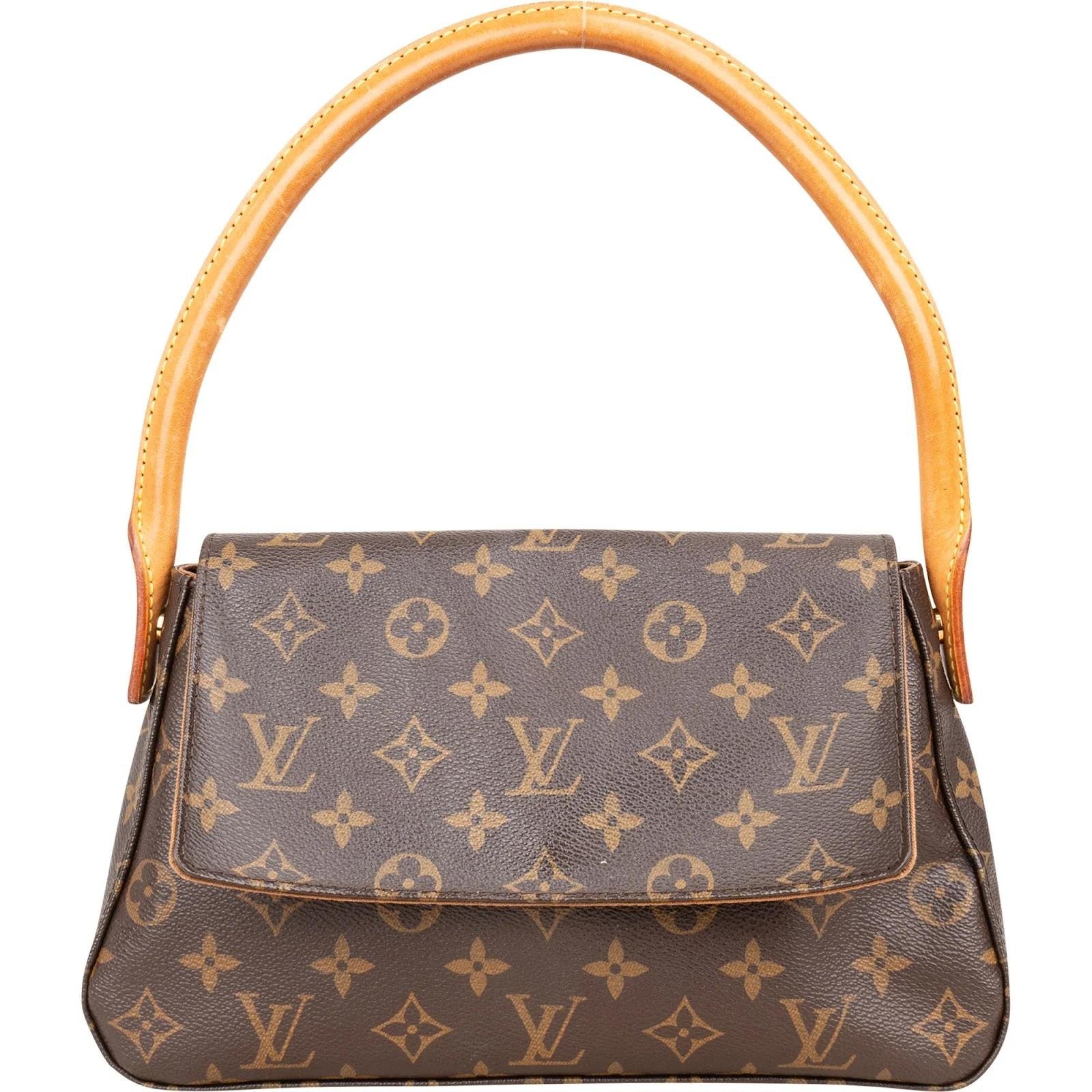 Looping leather handbag