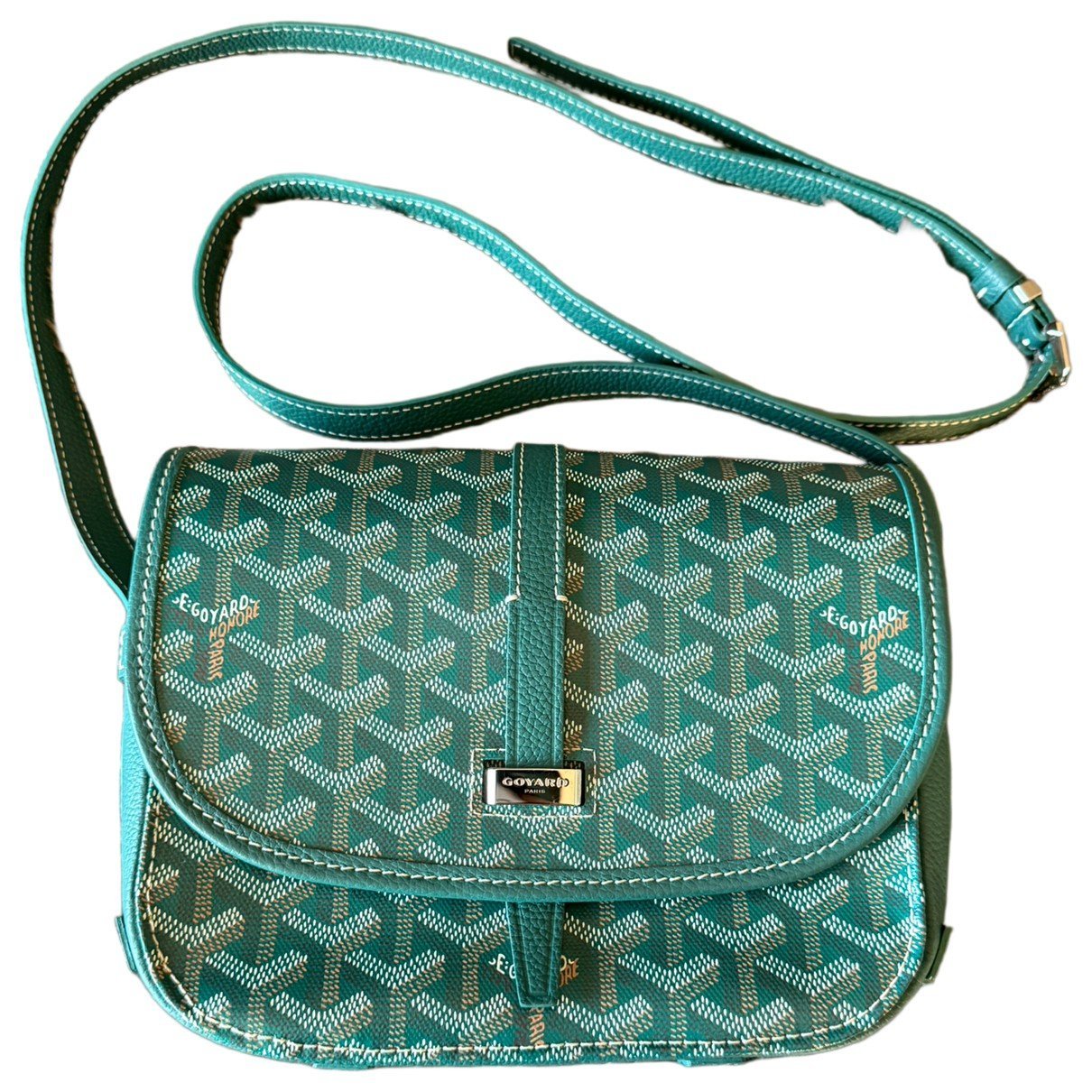 Goyard Belvedère leather handbag