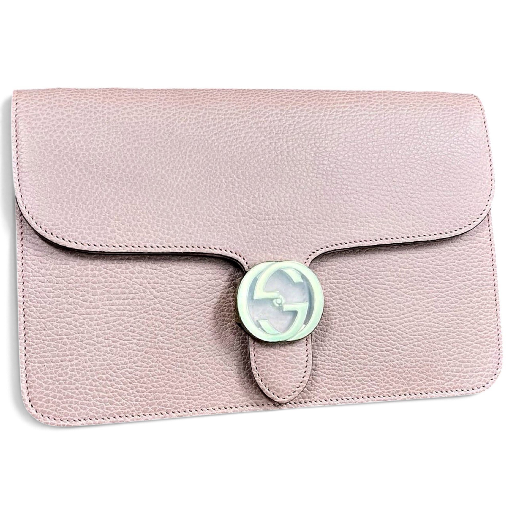 Interlocking leather handbag