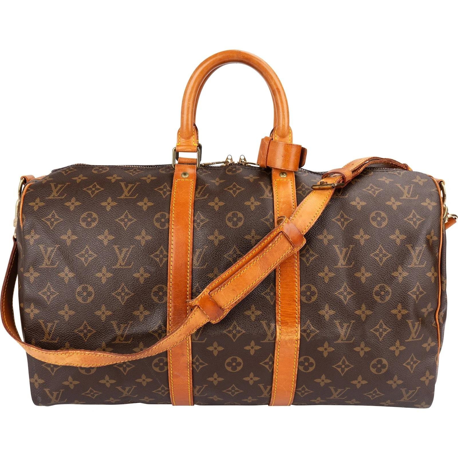 Keepall leather travel bag
