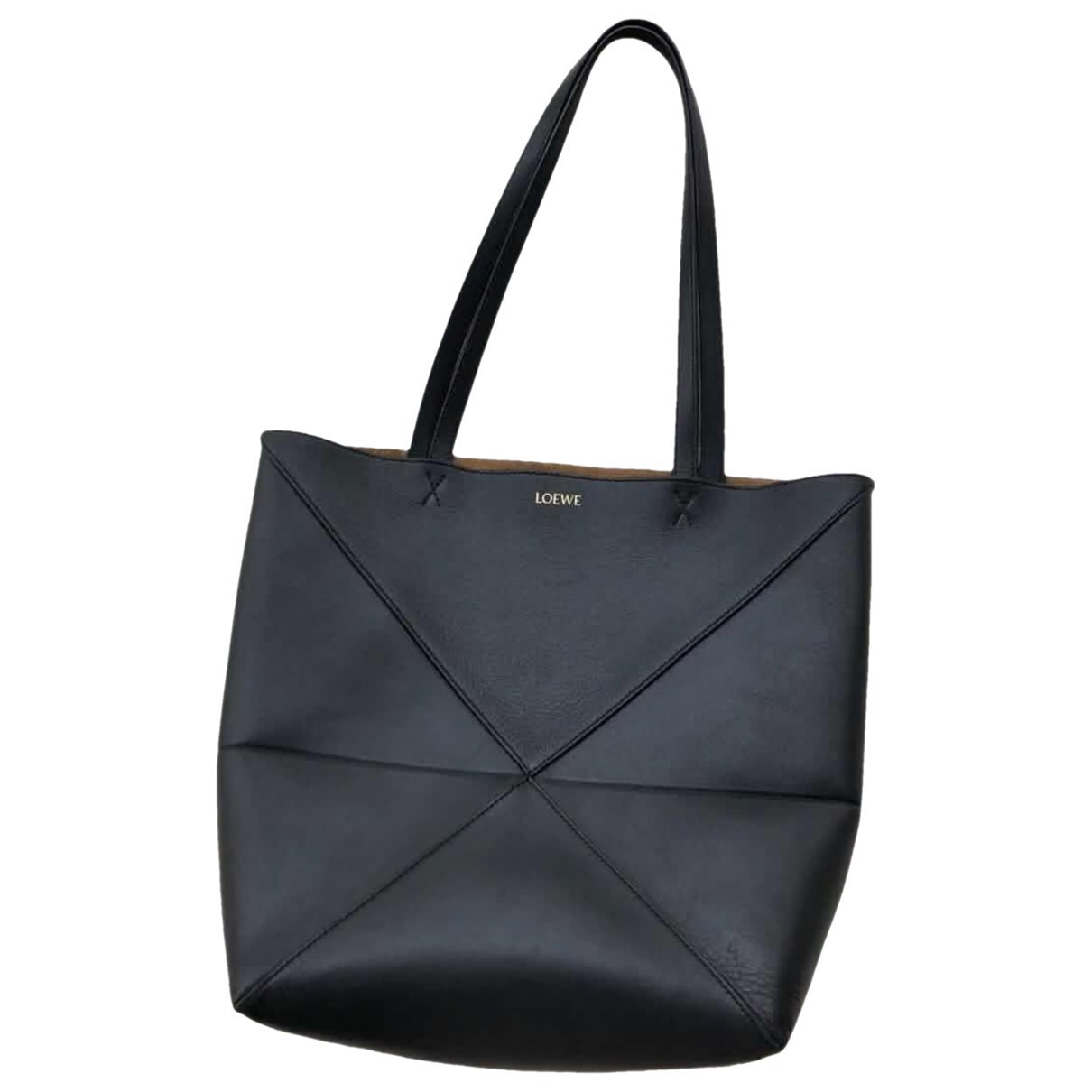 Puzzle Fold leather tote