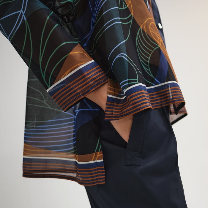 Bleu Gabier "Thalassa Raye" Beach Shirt