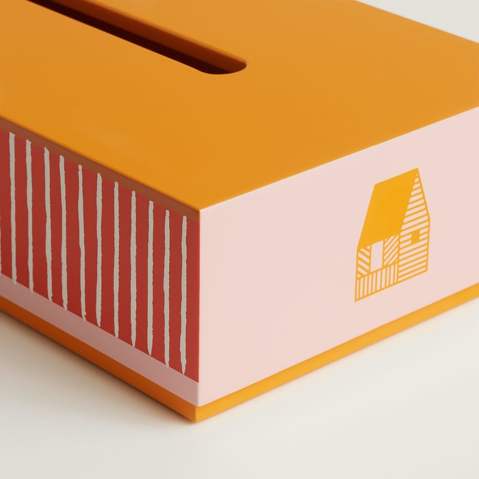 Jaune Citron Les Cabanes Tissue Box